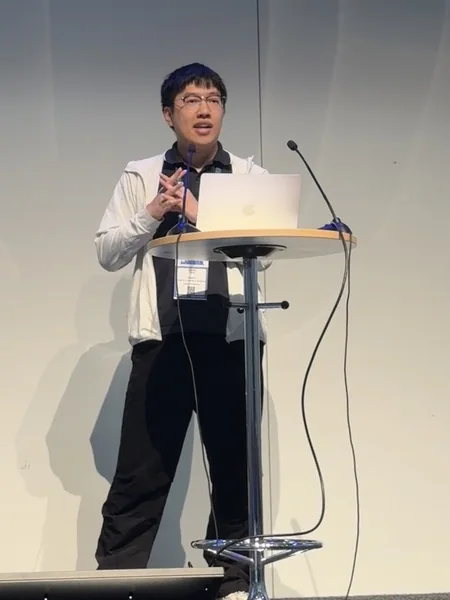 Guian Fang presenting AnyFlow as an oral talk at ECCV 2026 in Malmö